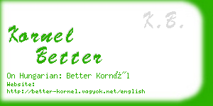 kornel better business card